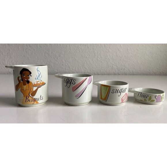 Disney Epcot International Food Wine Festival Tiana Measuring Cup Set Of 4 NEW - Picture 2 of 11